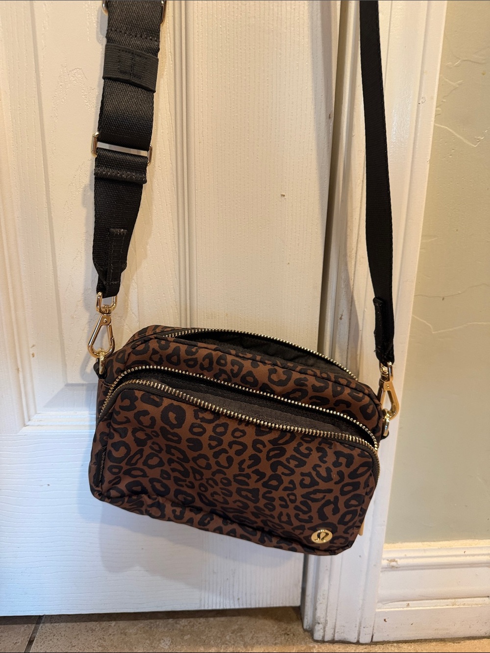 lululemon athletica Brown and Black Leopard Print Crossbody Bag - Picture 7 of 7